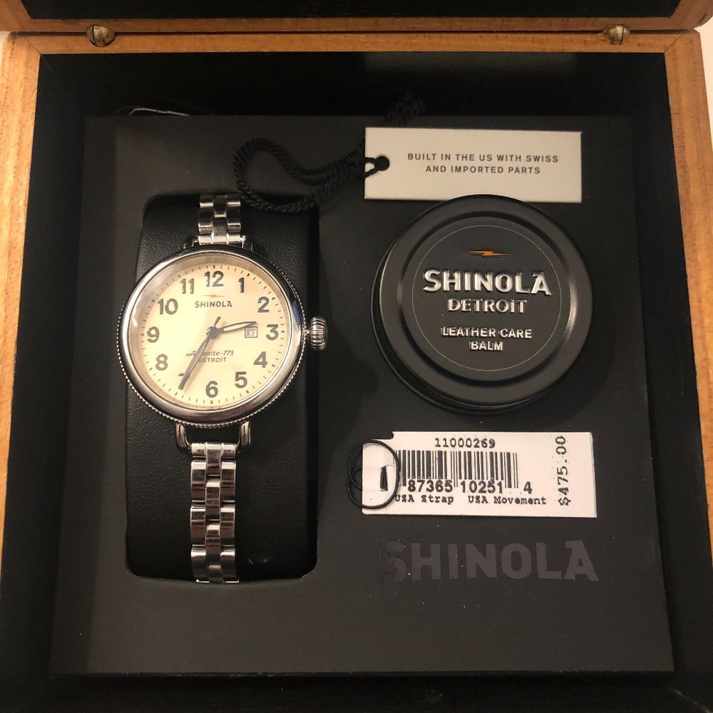 Shinola "Birdy" Watch (2 interchangeable straps)